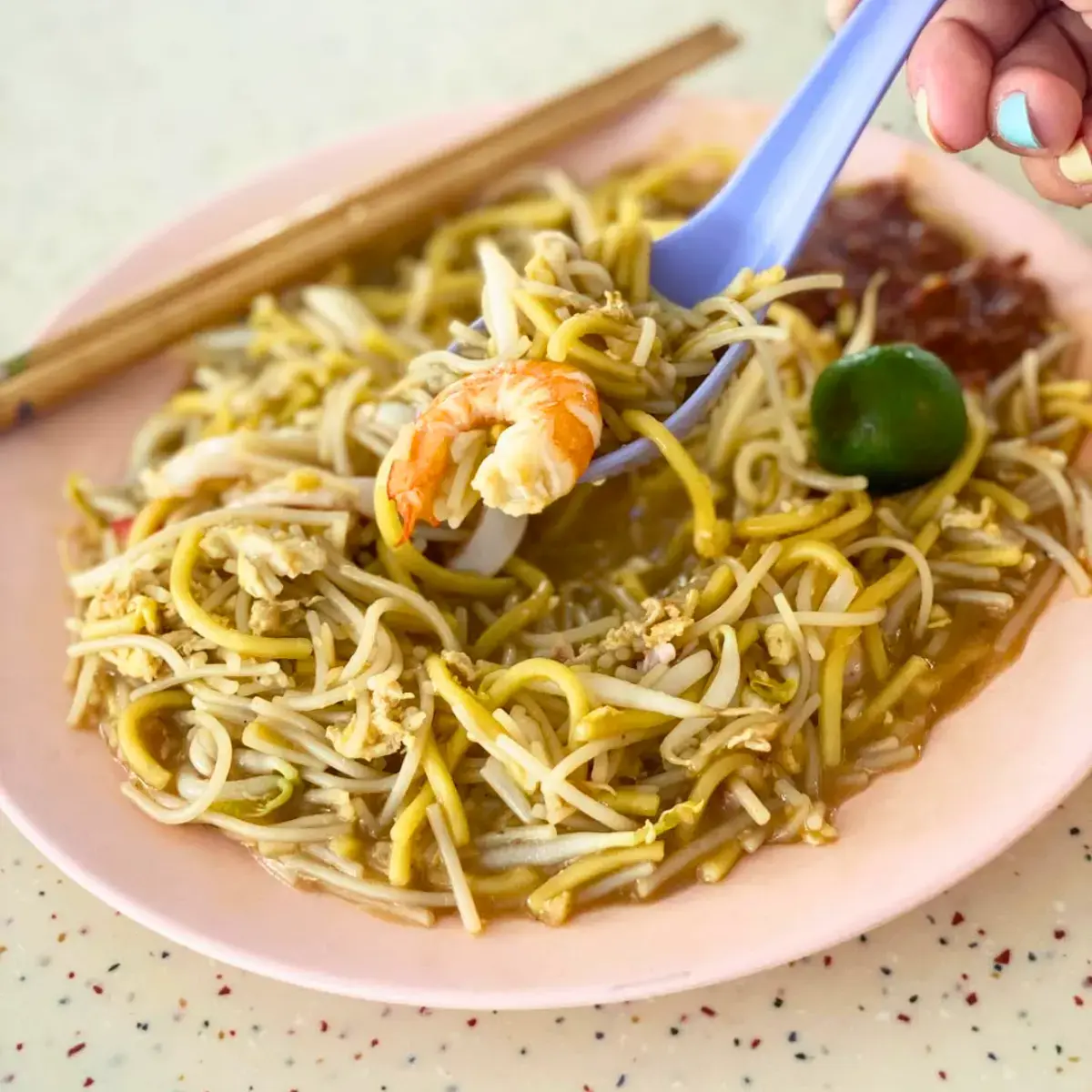 Hong Heng Fried Sotong Prawn Mee