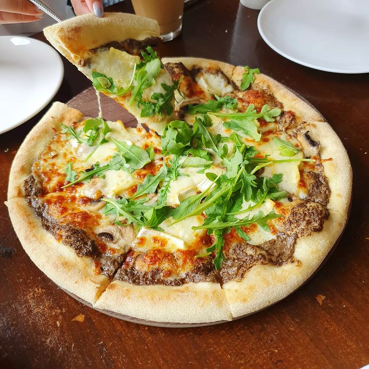 Wildseed Cafe Truffle Brie Pizza