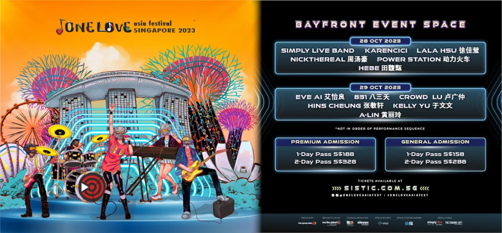 One Love Asia Festival Singapore 2023