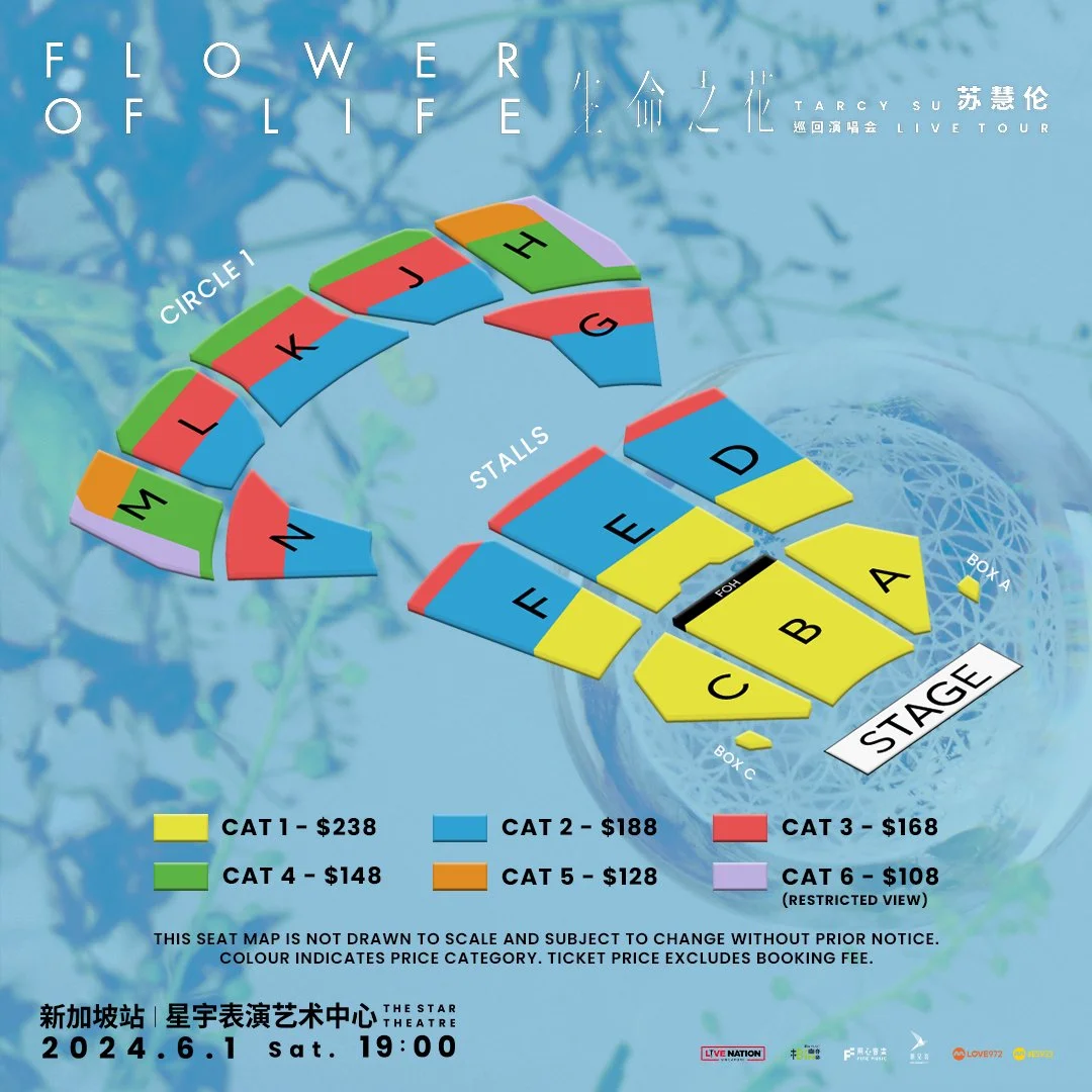 Tarcy Su Flower of Life Tour 2024 Seating